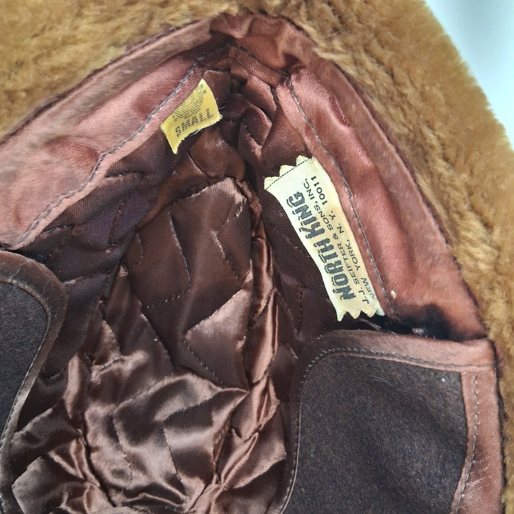 North King JJ Seifter & Sons Brown Fur Crossack Hat Sz Small Union Made - Picture 8 of 10
